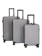 Set troler din 3 piese, 4 roți, gri - Enrico Benetti Louisville