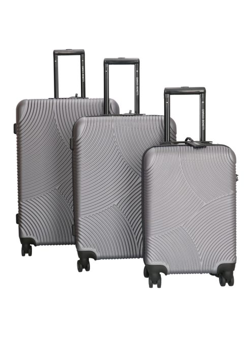 Set troler din 3 piese, 4 roți, gri - Enrico Benetti Louisville
