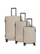 Set troler din 3 piese, 4 roți, șampanie - Enrico Benetti Louisville