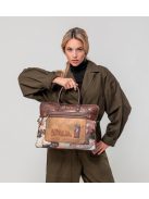 Geantă laptop femei, maro-bej închis - Anekke Outer
