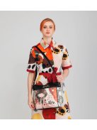 Geantă crossbody femei, alb-maro - Anekke Alma