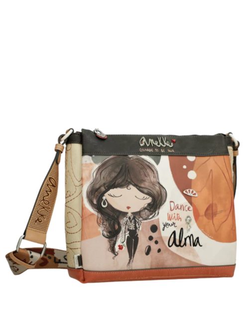 Geantă crossbody femei, maro - Anekke Alma