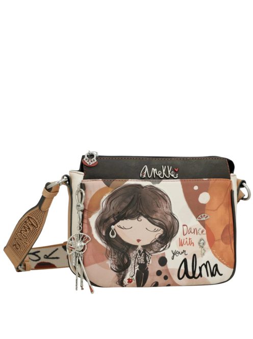 Geantă crossbody femei, maro - Anekke Alma