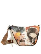 Geantă crossbody femei, alb-maro - Anekke Alma