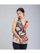 Geantă crossbody femei, mic, alb-maro - Anekke Alma