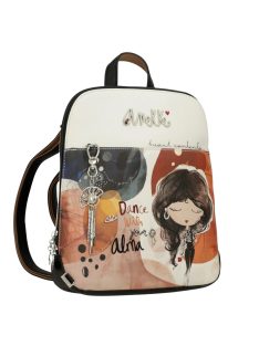 Rucsac femei, alb-maro - Anekke Alma