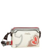 Geantă crossbody femei, bej-gri - Anekke Ole