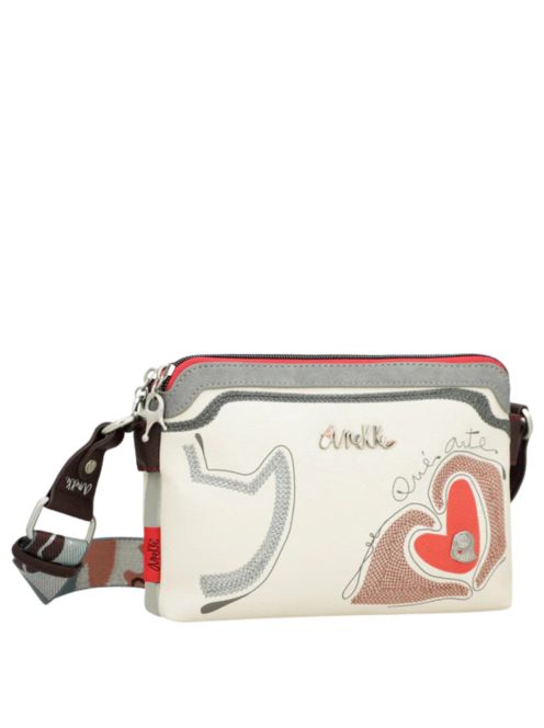 Geantă crossbody femei, bej-gri - Anekke Ole