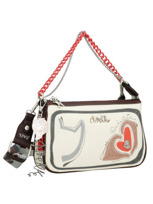 Geantă crossbody femei, bej-gri - Anekke Ole