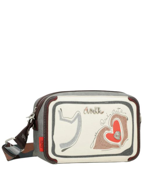 Geantă crossbody femei, bej-gri - Anekke Ole