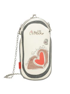 Geantă crossbody femei, mic, bej-gri - Anekke Ole