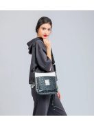 Geantă crossbody femei, alb-negru - Anekke Nature Towanda