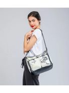 Geantă crossbody femei, alb-negru - Anekke Nature Towanda