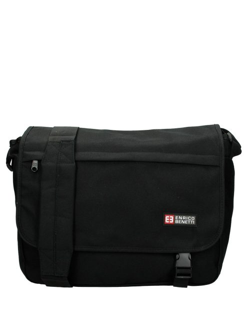 Geantă de umăr laptop 15,6", bărbați, negru - Enrico Benetti Amsterdam