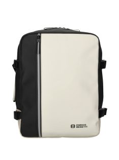   Geantă de călătorie/rucsac de dimensiune cabină, 24L, negru-bej - Enrico Benetti Bergen