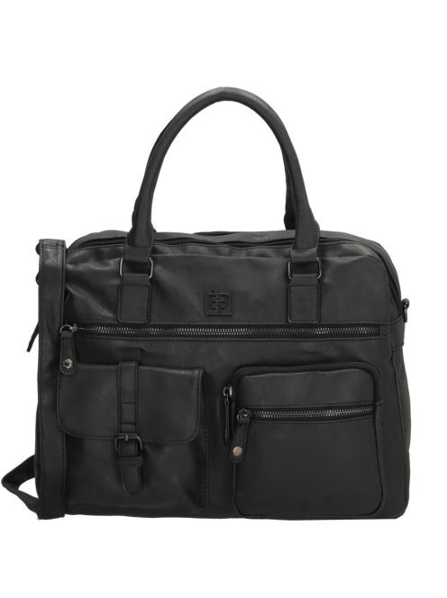 Geantă de mână laptop 15", femei, negru - Enrico Benetti Ardéche