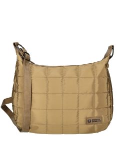   Geantă crossbody femei, matlasat, bej închis - Enrico Benetti Demi