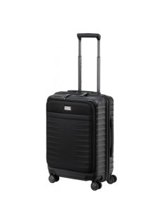   Troler cabină cu buzunar frontal, 4 roți, negru - Titan Litron