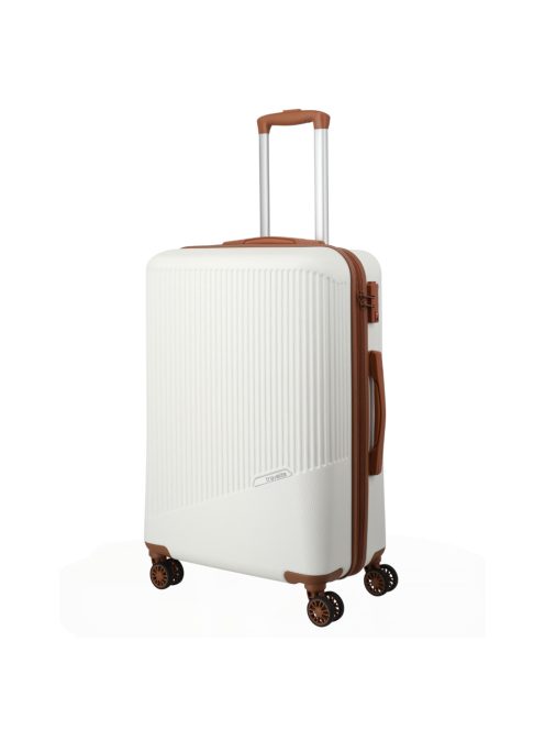 Troler mediu cu 4 roți, alb-maro - Travelite Bali