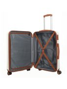 Troler mediu cu 4 roți, alb-maro - Travelite Bali