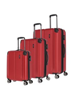 Set troler din 3 piese, 4 roți, roșu - Travelite City