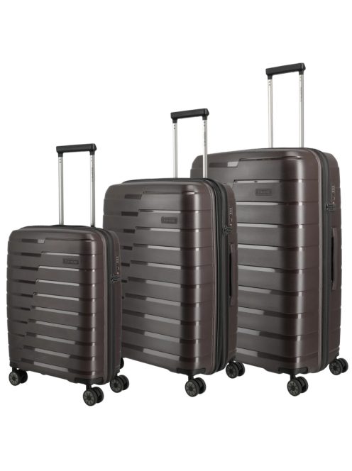 Set troler din 3 piese, 4 roți, maro - Travelite Air Base