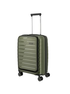   Troler cabină cu buzunar frontal, 4 roți, verde - Travelite Air Base