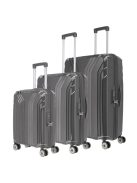 Set troler din 3 piese, 4 roți, negru - Travelite Elvaa