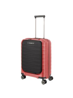   Troler cabină cu buzunar frontal, 4 roți, roșu - Travelite Mooby
