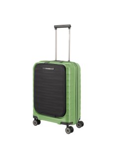   Troler cabină cu buzunar frontal, 4 roți, verde - Travelite Mooby