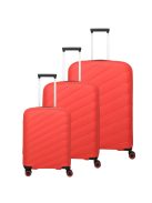 Set troler din 3 piese cu 4 roți, roșu - Travelite Burano