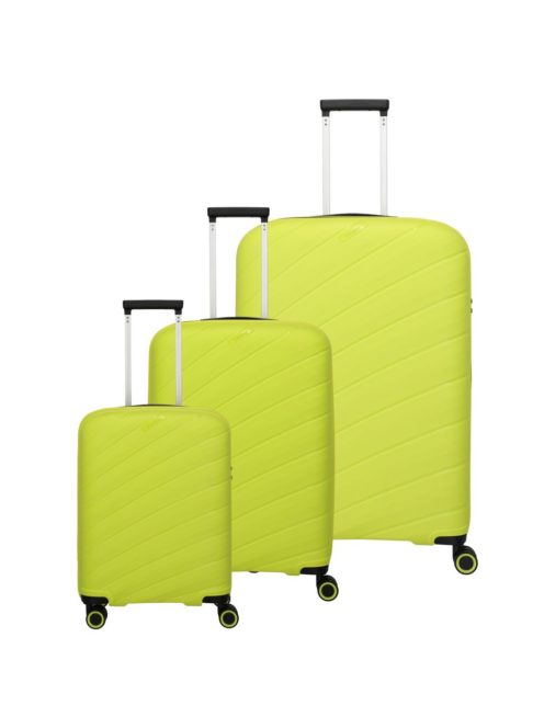 Set troler din 3 piese cu 4 roți, verde - Travelite Burano