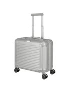 Troler cabină business din aluminiu cu 4 roți, argintiu - Travelite Next