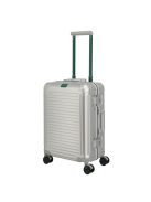 Troler cabină din aluminiu cu clichet, 4 roți, argintiu-verde - Travelite Next