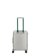 Troler cabină din aluminiu cu clichet, 4 roți, argintiu-verde - Travelite Next