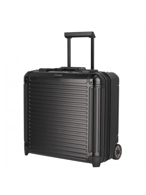 Troler cabină business din aluminiu cu 2 roți, negru - Travelite Next