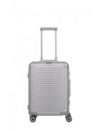 Troler cabină din aluminiu cu clapetă, 4 roți, argintiu - Travelite Next