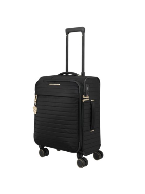Troler cabină femei, 4 roți, extensibil, negru - Travelite Barbara Stepp