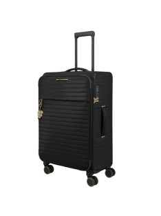   Troler mediu femei, 4 roți, extensibil, negru - Travelite Barbara Stepp