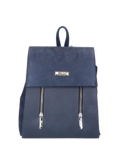 Rucsac femei din piele fibră, mic, albastru - Karen Audre