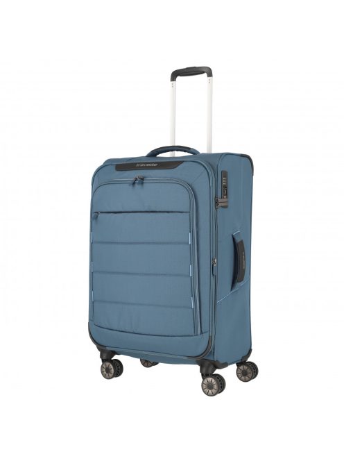 Troler mediu cu 4 roți, extensibil, albastru - Travelite Skaii