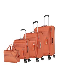   Set troler din 4 piese, 4 roți, portocaliu - Travelite Miigo