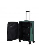 Troler mediu cu 4 roți, extensibil, verde - Travelite Viia