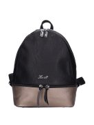 Rucsac femei din piele fibră, negru-bronz - Karen Milton