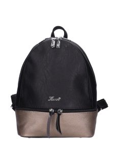 Rucsac femei din piele fibră, negru-bronz - Karen Milton
