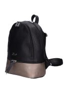 Rucsac femei din piele fibră, negru-bronz - Karen Milton