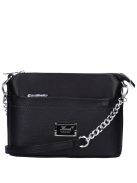 Geantă crossbody femei din piele fibră, mic, negru - Karen Andrea