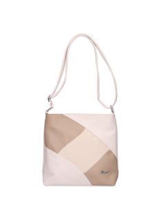   Geantă crossbody femei din piele fibră, bej-bej închis - Karen Axel