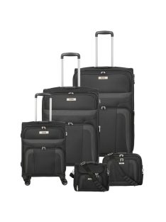  Set troler din 5 piese cu 4 roți, negru - Travelite Skyline Orlando