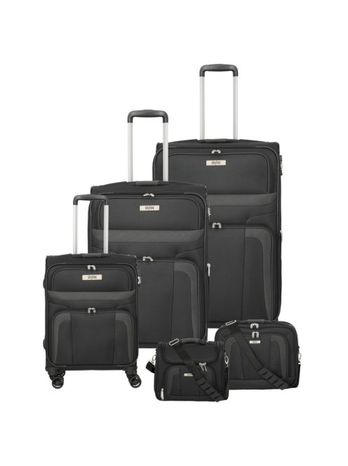 Set troler din 5 piese cu 4 roți, negru - Travelite Skyline Orlando